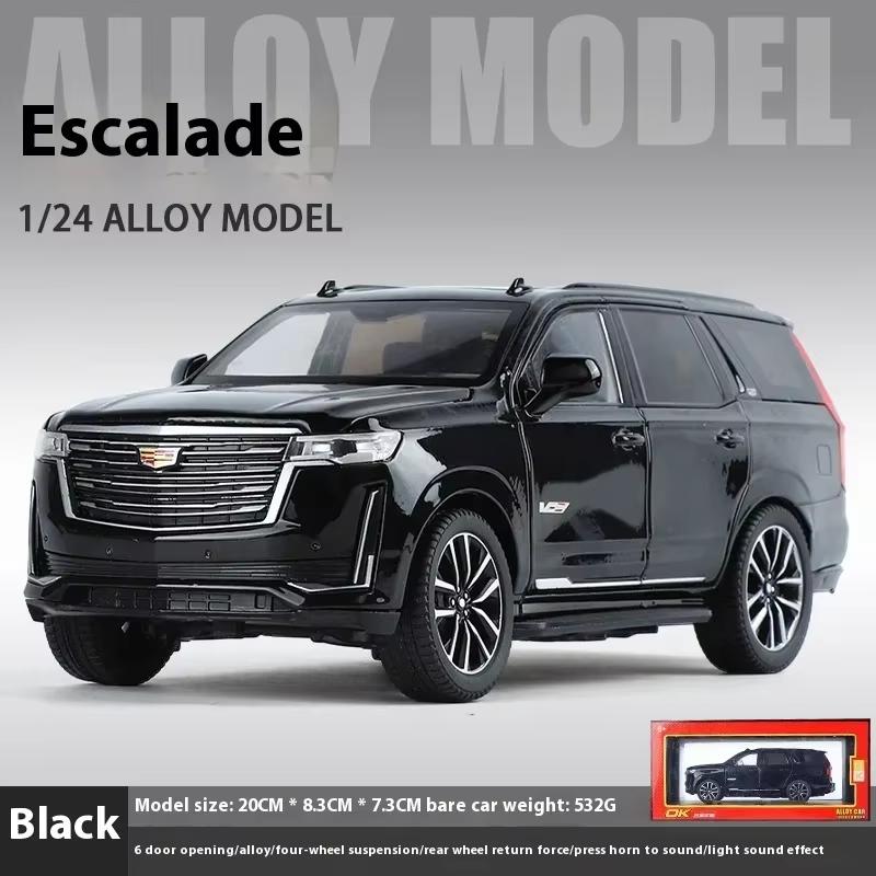 1/24 Scale Cadillac Escalade SUV Alloy Car Diecast Metal Model Collect Hobby Model Ornaments Gift for Friend Boy Display Ornament C394