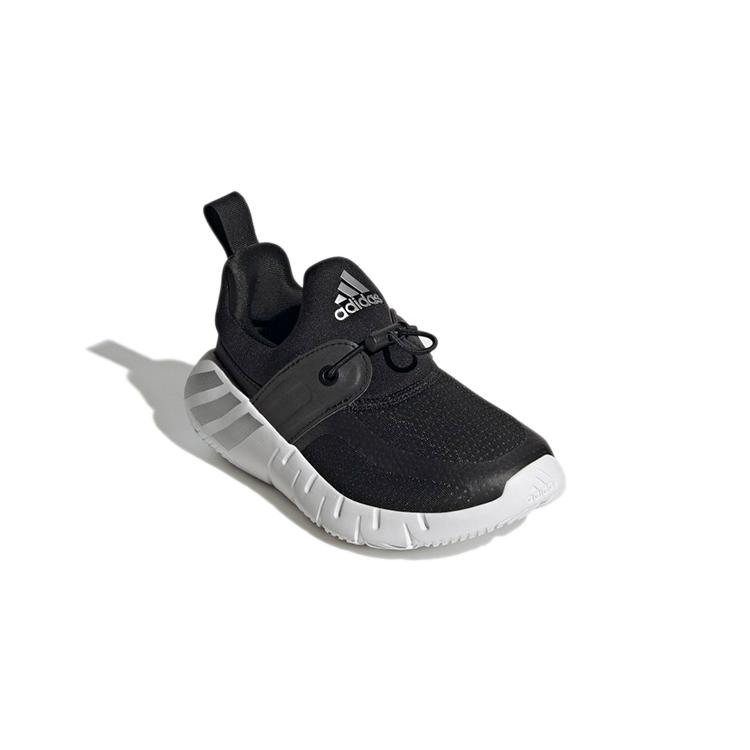 adidas Rapidazen Slip On Slip Resistant And Breathable Low Top Kids' Running Shoes Black White FZ5039