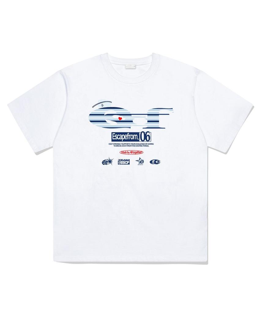 Mode Printpatroon Korte Mouw Katoenen T-shirt Casual Losse Trend Top Oversized Sport Streetwear Unisex