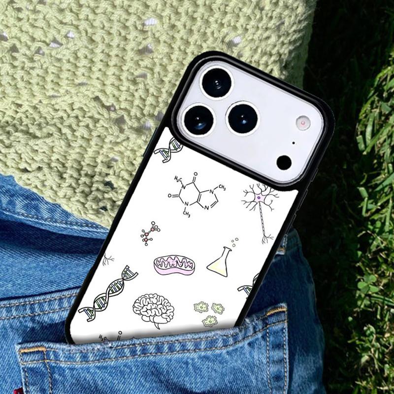 Science Chemistry Caffeine Phone Case For iPhone 17 AIR 16 Pro Max 15 14 Pro 11 12 13 Shockproof Silicone Cover