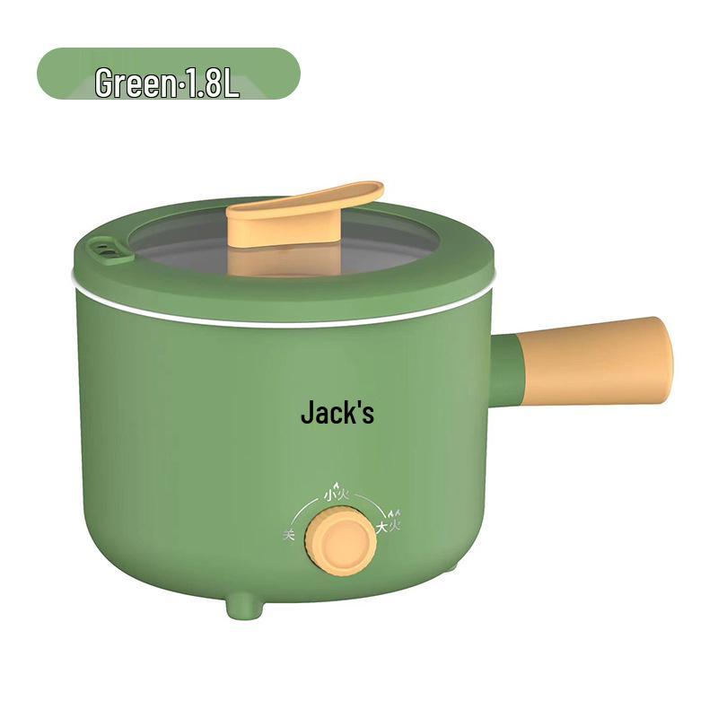 

European Multi-functional Dormitory Electric Noodle Cooker with Dual-speed Heat Insulation 1.8L EU Plug зелений