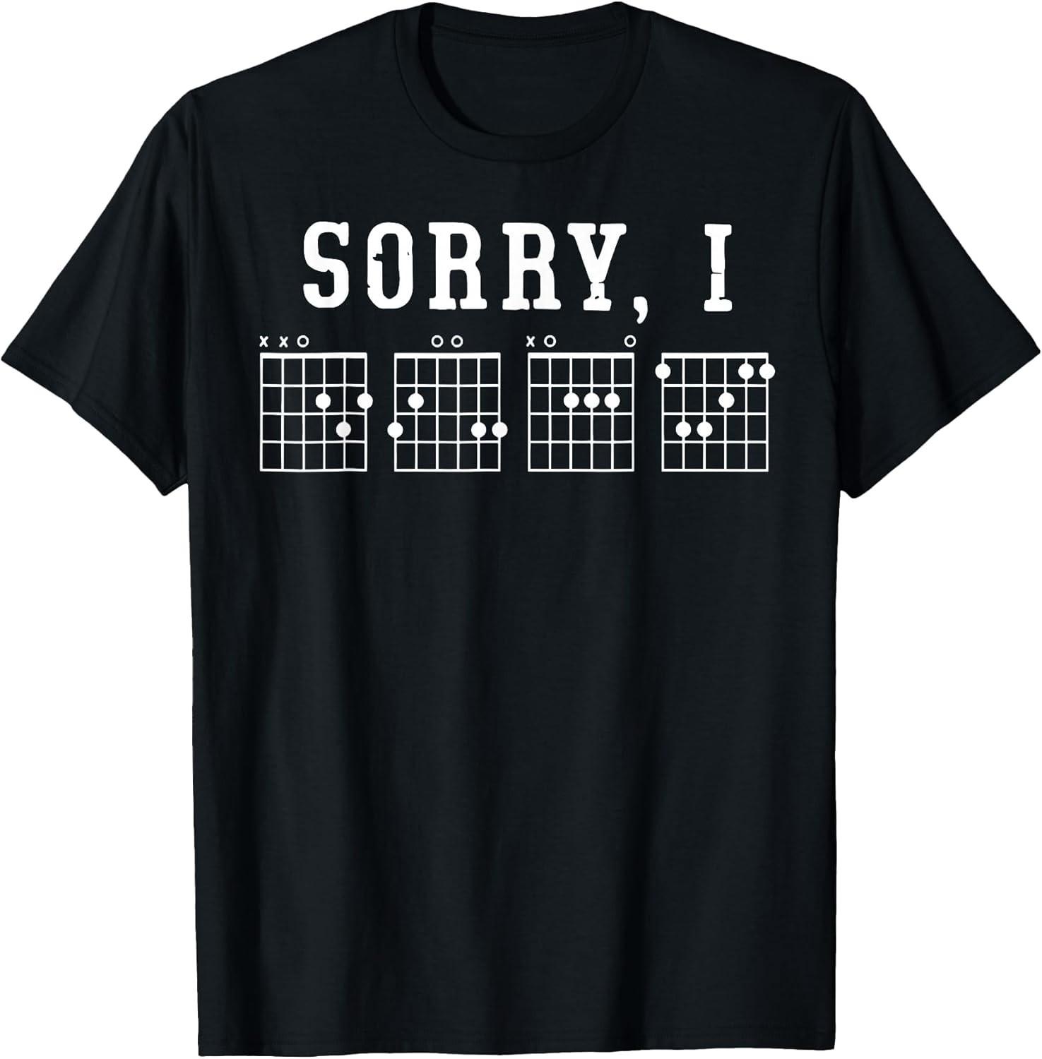 NEW LIMITED! Sorry I DGAF Guitar Chord Tee - MADE IN USA M