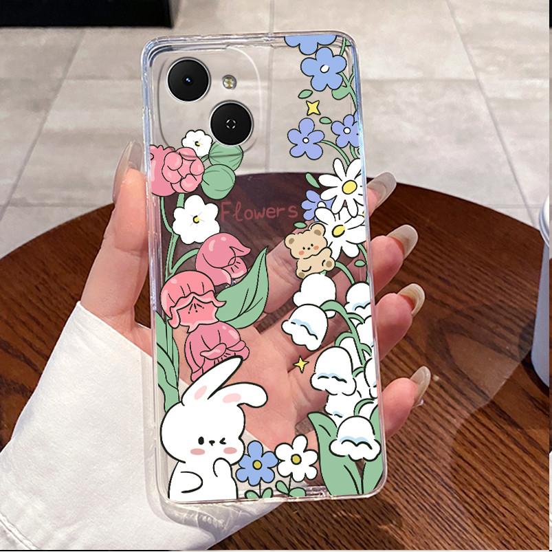 For Tecno Spark 40C Phone Case Techno Spark 40C Cover Silicone Luxury Cute Love Rabbit Funny Cool Painted Clear Soft TPU Casing