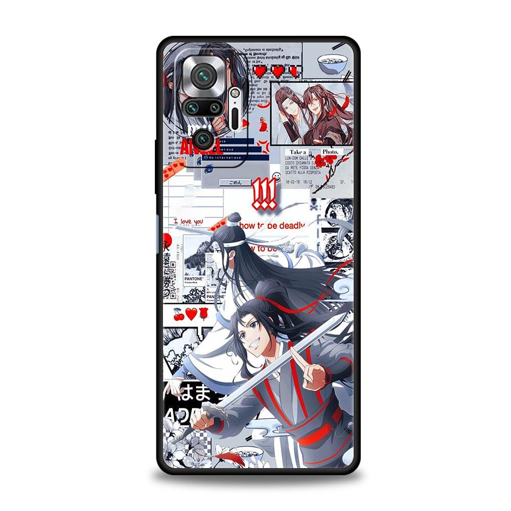 Anime Mo Dao Zu Shi Wei Wuxian Etui na telefon dla Xiaomi Redmi Note 12 11 10 Pro 9S 9 8 7 9T 8T 9C 9A 8A 12 11T 5G K50 Gaming Cover