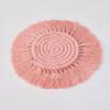 Cup Mat Highly Absorbent Braided Drink Coaster Solid Color Heat-Resistant Reusable Woven Coaster Cup Pad