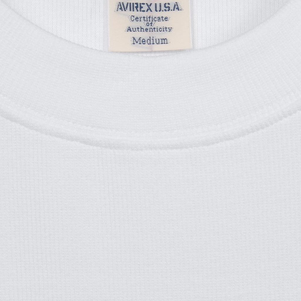 Avirex Crew Neck Short Sleeve T-Shirt 6123307 Cut and Sewn Avirex 001 White XL