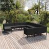 Day and Night - Day and Night Garden Furniture Set 12 Pieces and Black Synthetic Rattan Cushions