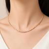 Germanium Necklace for Pure Germanium Rose 48cm [GERORA] 43-bead High-Purity 99.99% Women, Zircon, Fashionable, Necklace, Gold,