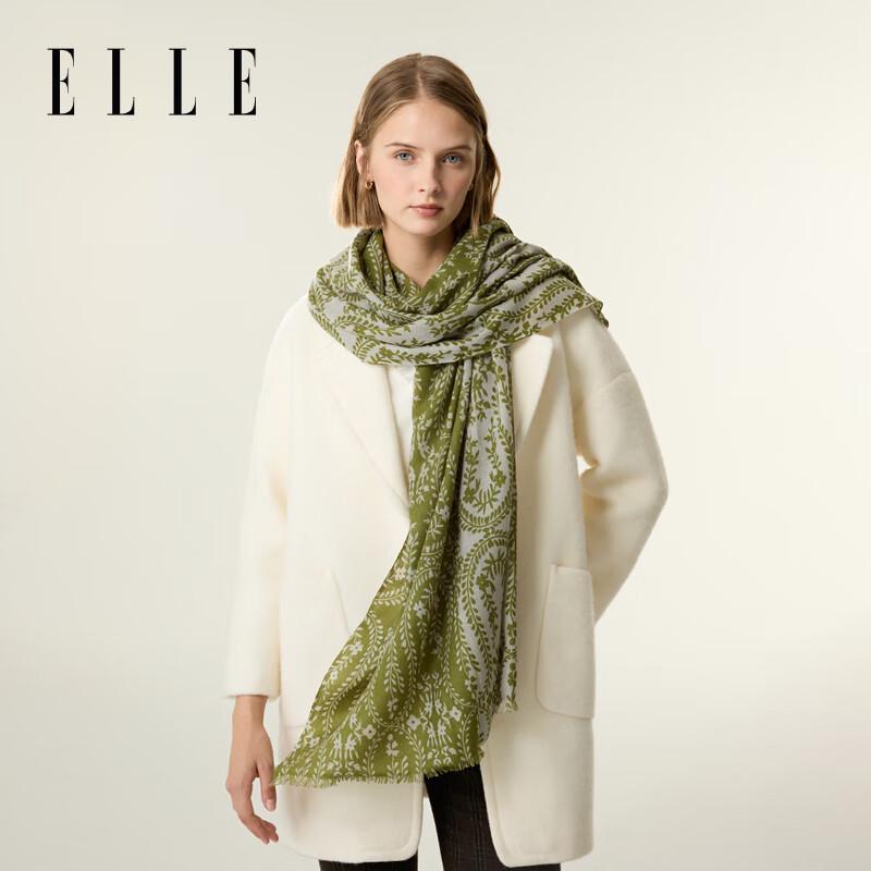 ELLE Women's 100% Pure Wool Scarf & Shawl Gift Box