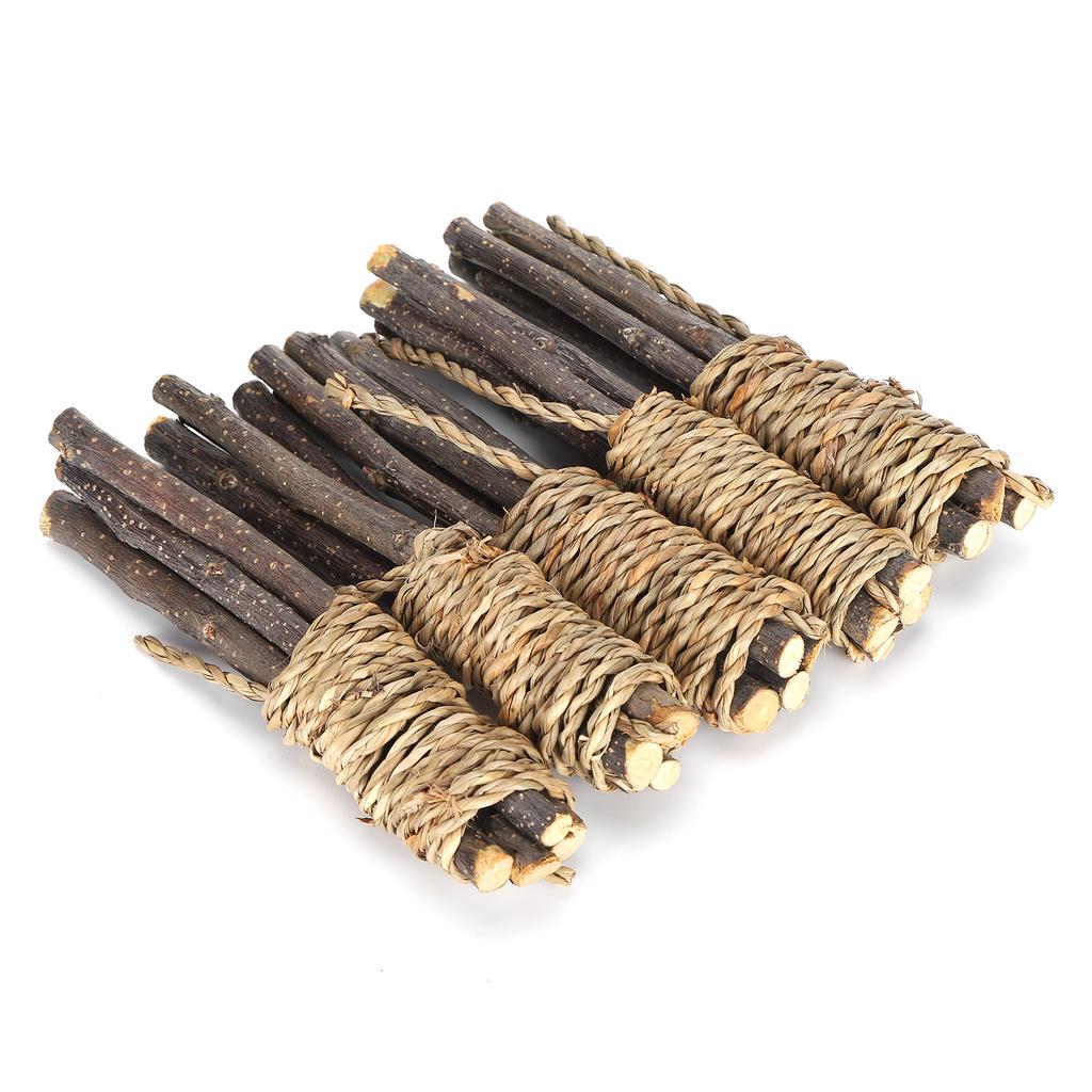 5PCS Wooden Sticks Pet Chew Toys Teeth Cleaner for Parrot Rabbit Hamster Small Animals