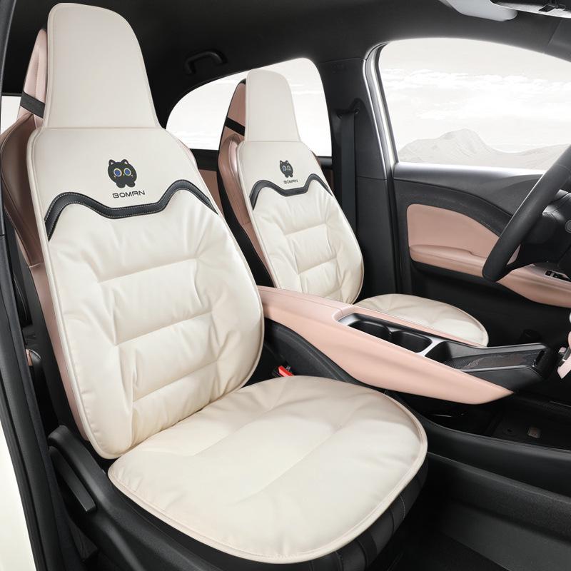 Napa Leather Car Seat Cushion - All-Season Cover for Mercedes-Benz, BMW, Tesla, Volkswagen