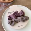 2Pcs Fashion Solid Color Satin Silk Hair Scrunchies Women Hair Bands Ties Gum French Ponytail Holder Female  Hair Accessories