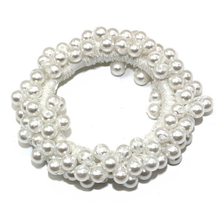 

Весенне-летняя свежесть, браслет из жемчуга, повязка на голову, пучок на голове, милый, двойное назначение, аксессуар для волос «высокий конский хвост» Pack of 1