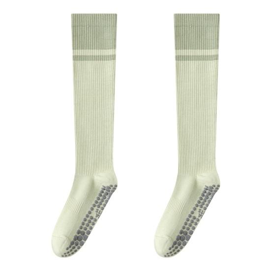 

Женские носки для йоги, спортивные компрессионные носки, мягкие хлопковые носки до колена с противоскользящими захватами для танцев, пилатеса, тренировок зелёный