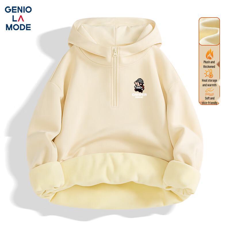 

GENIOLAMODE Men s Pixel Graphic Half-Zip Fleece Hoodie 3XL