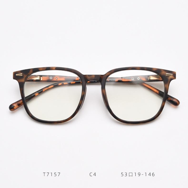 Tainai T glasses square black frame women can be equipped with myopia round face big face plain anti-blue light glasses frame male tide