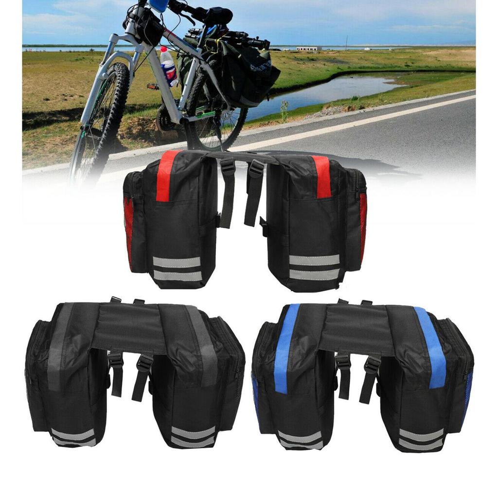 Bicycle Rear Rack Pannier Waterproof Oxford Cloth Saddle Bag Cycling Accessories for Mountain Bike Commute