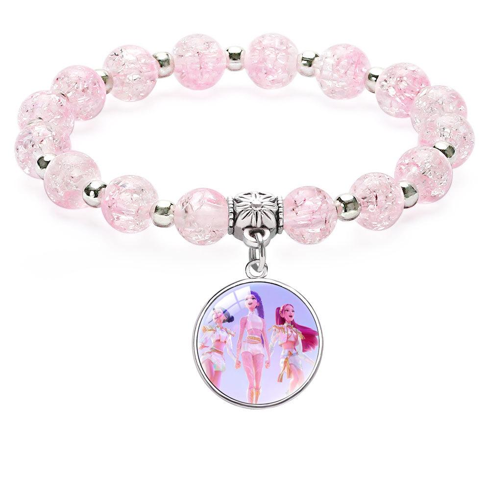 

New design bracelet, KPOP Witch Hunt Team beaded pendant bracelet, ice-crack style gem-encrusted bracelet, the same style for best friends