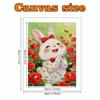 DIY Cute Little Rabbit Pearl Diamond Art Kits Without Frame 30x40cm Gem Art Diamond Painting Kits for Adults/Beginners Gift Idea Home Wall Decor