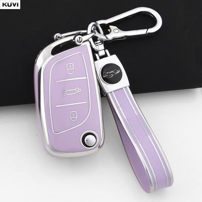Tpu Car Folding Key Case Cover Shell Fob For Citroen C1 C2 C3 C4 C5 Xsara Pica For Peugeot 306 407 807 For Ds Ds3 Ds4 Ds5 Ds6