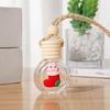 10ML Christmas Car Perfume Bottle Car Hanging Perfume Empty Bottle Wood Lid Cute Santa Elk Glass Essential Oil Empty Bottle