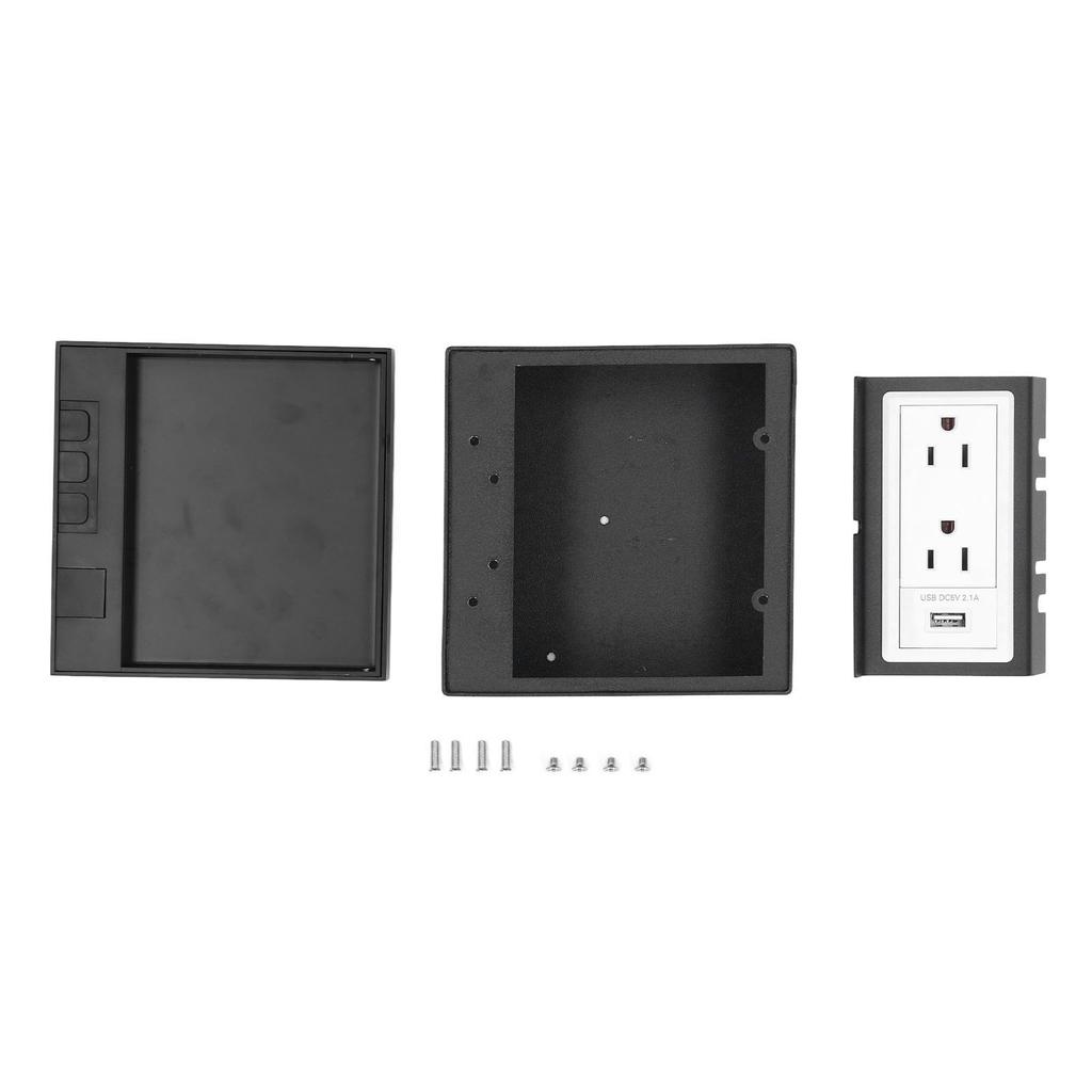 Wpuszczana Puszka Podłogowa Wodoodporna Ze Stali Nierdzewnej Zestaw Płaskiego Gniazda z 3 Otworami 1 Port USB