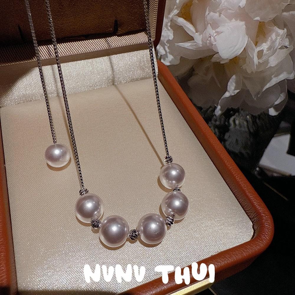 Mermaid Ji, Princess Double Bead Pendant, Pearl Necklace, Jewelry, Glacier Australian White Millet Pearl Spirit Snake Sweater Chain