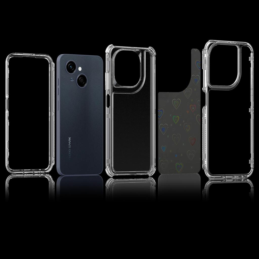 Clear Case for TECNO Spark Go 2025/Spark Go 1/Pop 9 4G/Infinix Hot 50i 4G/Smart 9 4G Acrylic TPU Phone Cover with Laser-printed Film