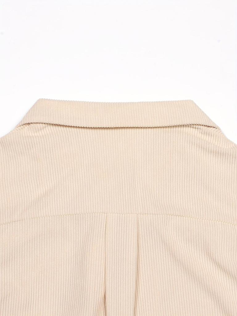 Retro Kord Einreiher Damen Kurzjacke