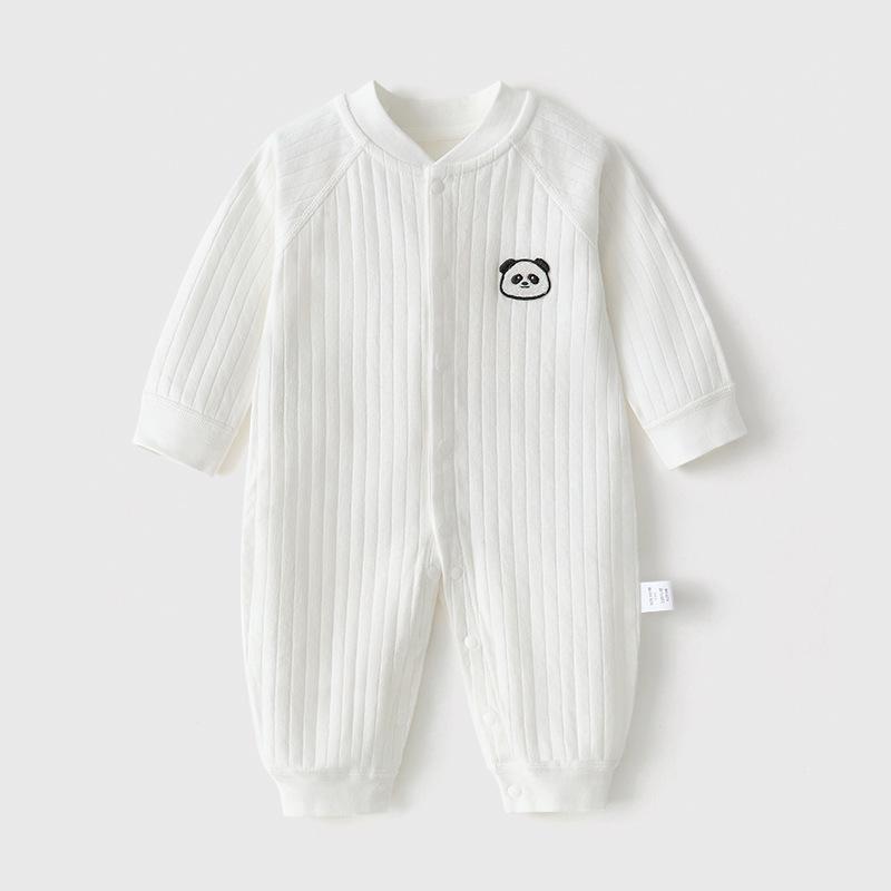 Newborn Cotton Long Sleeve Bodysuit Pajamas - Infant & Toddler Jumpsuit for Boys & Girls