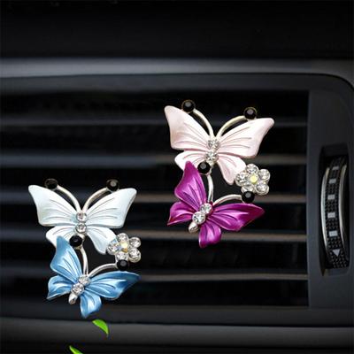 Schöne Dual Butterfly Outlet Lufterfrischer Auto Air Clip Parfüm Aroma Diffusor Dekor