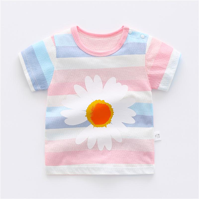 Baby Top Pure Cotton Short-sleeved Baby Girl Summer Thin Children's Clothing 0 Years Old 1 Boy T-shirt 3 Children Half-sleeved Children