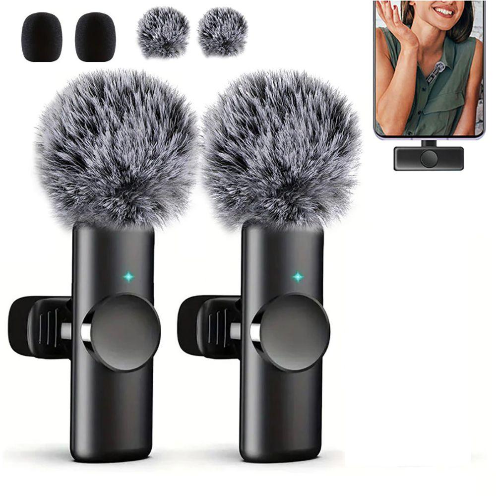 Professional Mini Lapel Mic Noise Reduction Wireless K11 Microphone Mini Lavalier Microphone  Phone