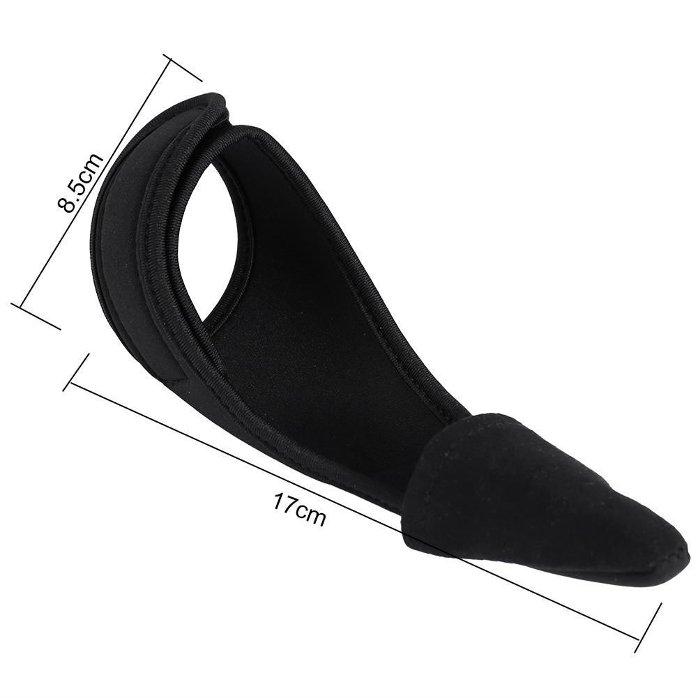 Protection d'index unique noire confortable Gant à bande élastique unisexe Pour la pêche en extérieur Gant d'index unique pour le lancer