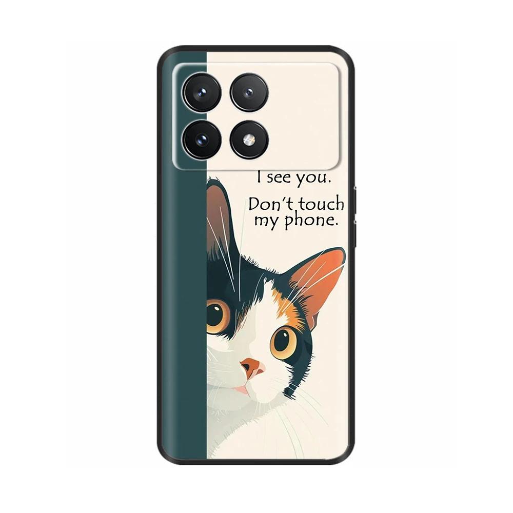 For Xiaomi Poco F6 Pro Case Cover For Xiaomi Poco F6 Pro 5G Phone Cover Cool Sweet Soft Smooth Liquid Silicone Fundas Shells