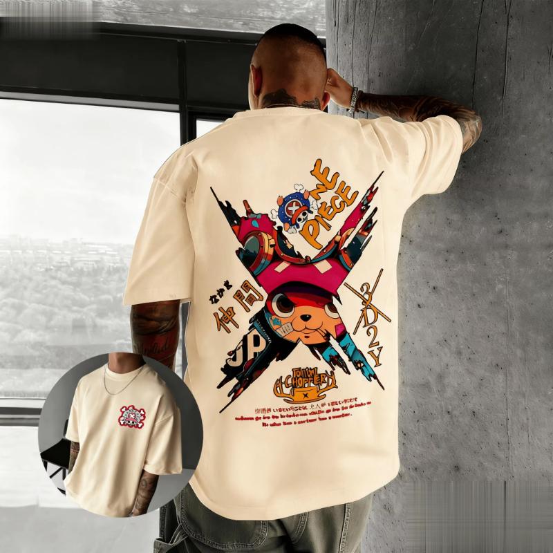 Nuova T-shirt Anime One Piece Chopper Uomo Donna Cotone Manica Corta Estate Grafica Cartone Animato Streetwear Top Casual Oversize Y2k