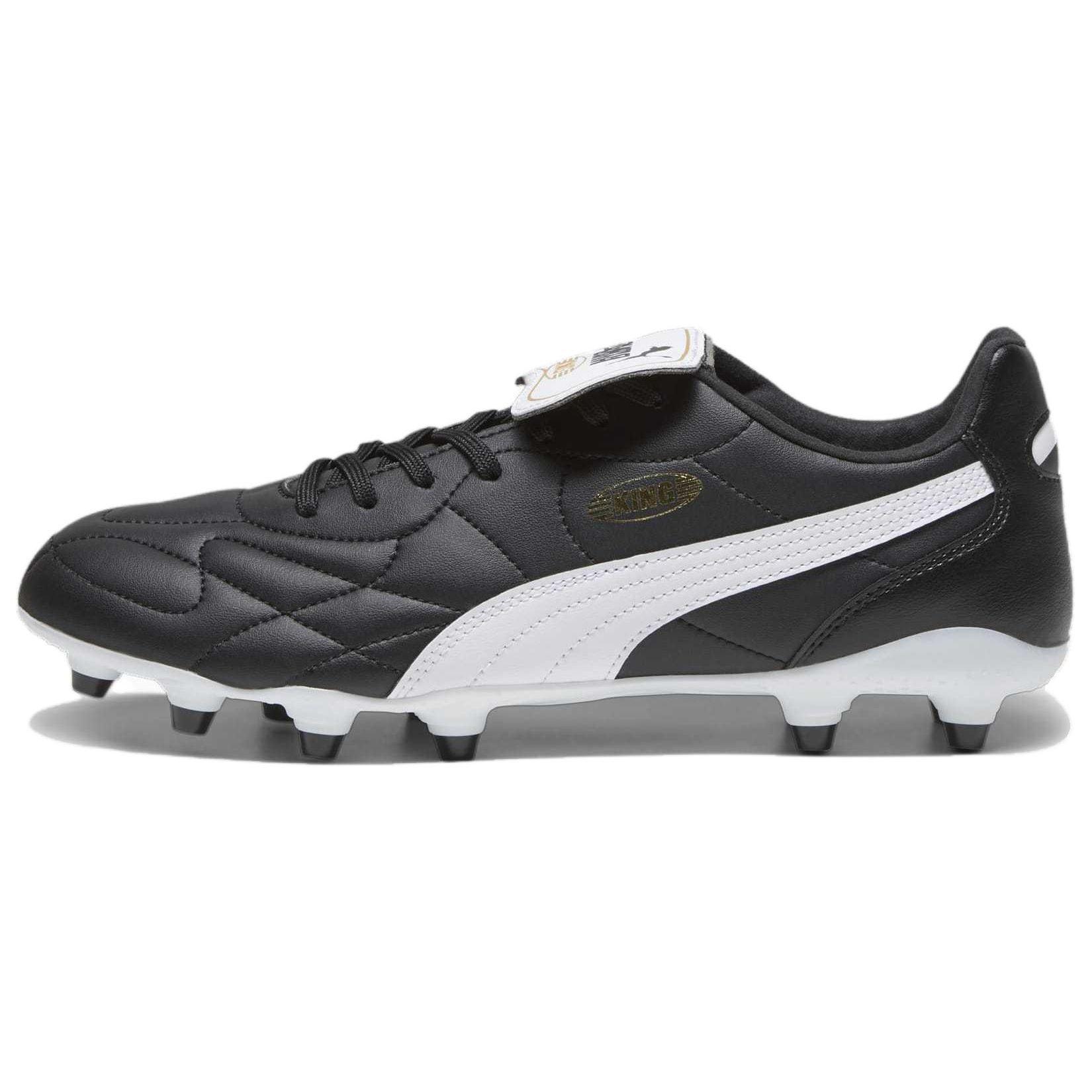 

Puma King Top FG AG Black White Unisex Sneakers Gold 107348-01 39