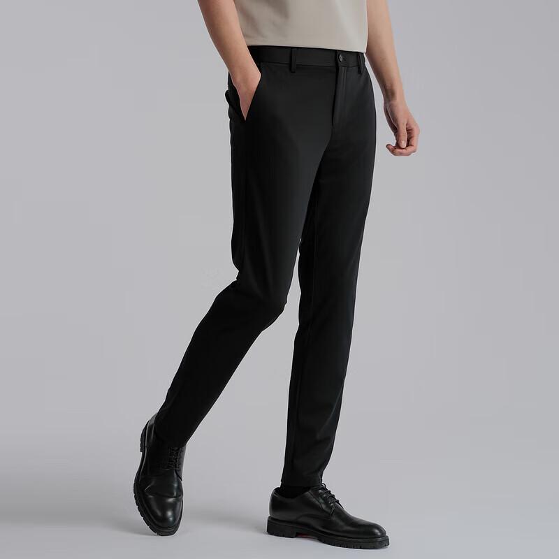 K-Boxing Men's Silk Blend Straight Casual Pants NQXN1530