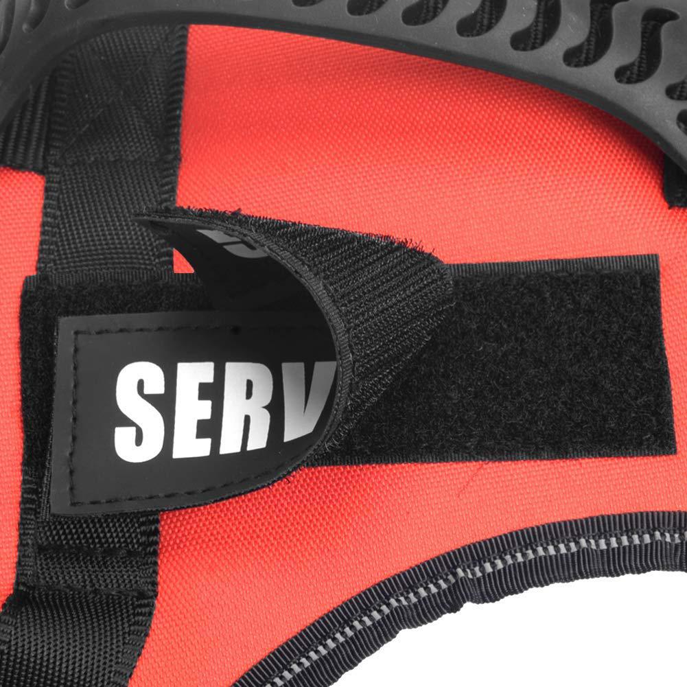 Red Service Dog Pet Harness for Outdoor Walking