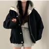 Chic French Retro Gray Woolen Lapel Coat for Women - Winter 2024