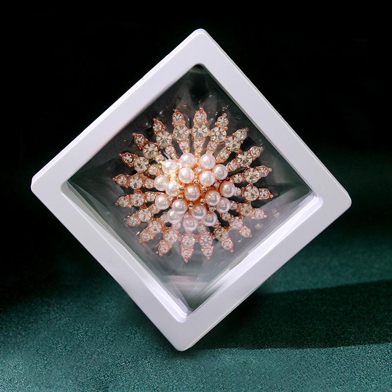 Exquisite Pearl Scarf Buckle: Rhinestone Butterfly Brooch & Bow