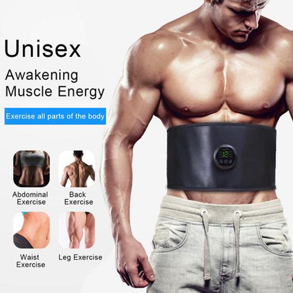 EMS Abdominal Muscle Belt Abdominal Muscle Pad Liquid Crystal Display 6 Modes 15 Levels Adjustable  Slimming Belt