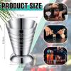 Stainless Steel Measuring Cup with Mixing Spoon Cocktail Jigger Measuring 2.5 Oz /5 Tbsp /75 Ml Liquor Shot Set Bar Accessories