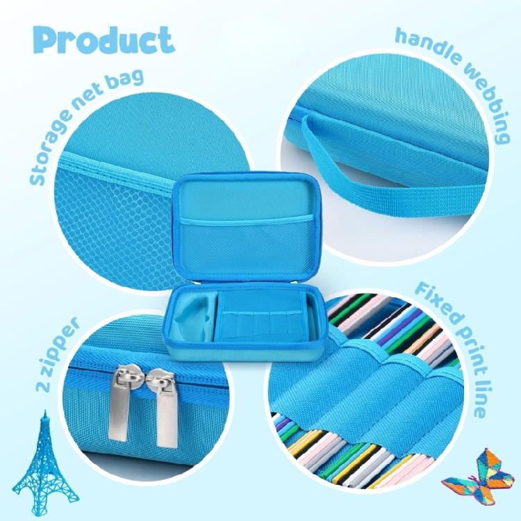 Multifunctional 3D Pen Accessories Case With Impact Resistant Shell And Quick Clean Surfaces For Home Classroom Use