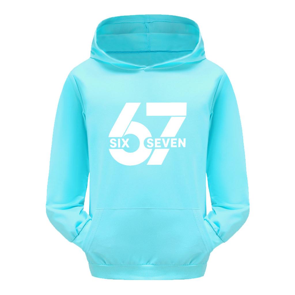 5398 Boys Girls Steal a Brainrot 67 Printed Casual Long Sleeves Hoodies