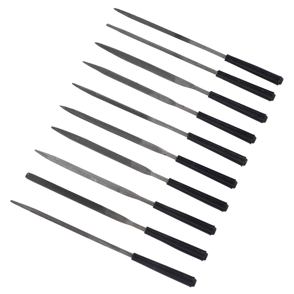 10 szt. Zestaw pilników do gitary Wielofunkcyjny metalowy pilnik igłowy do nakrętek i progów gitary Luthier Muzyk Naprawa