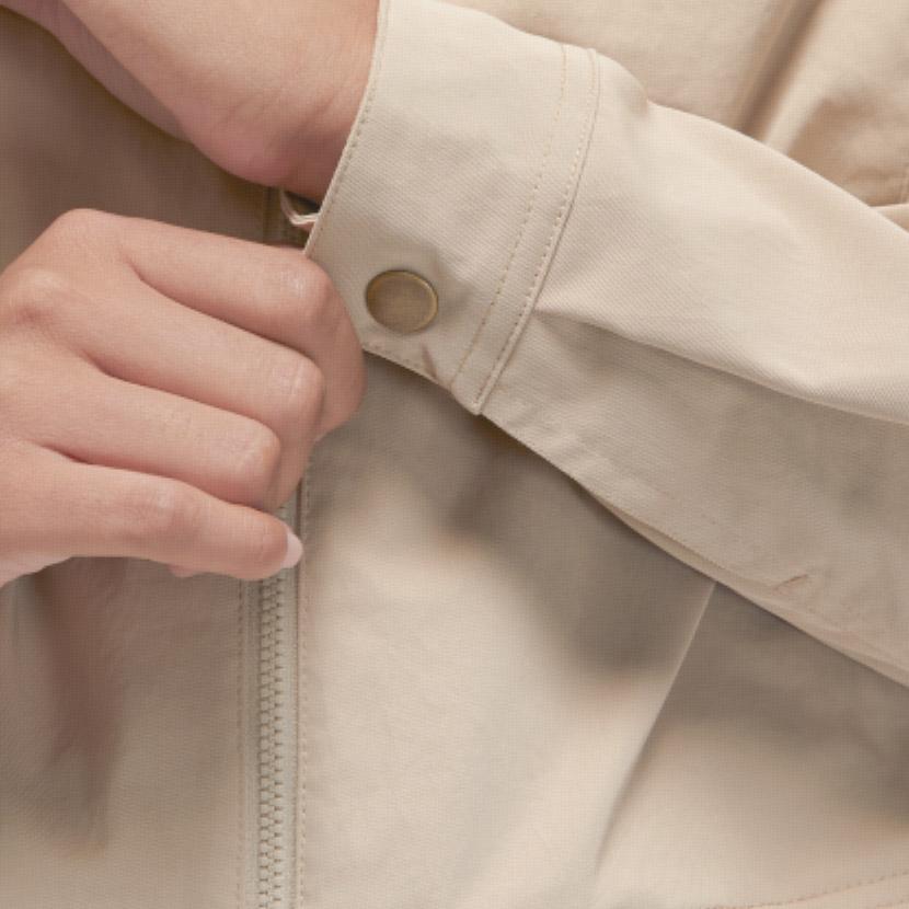 Jordan Embroidered Logo Zip-Up Collar Jacket Women Jacket Khaki DV1382-250