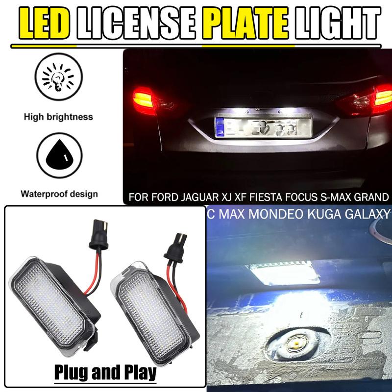 

2 шт. Canbus LED Задні ліхтарі номерного знака Для Jaguar XF X250 XJ X351 Lincoln MKC Ford Ranger Mondeo 4 5 Kuga OEM#7S7113550AB