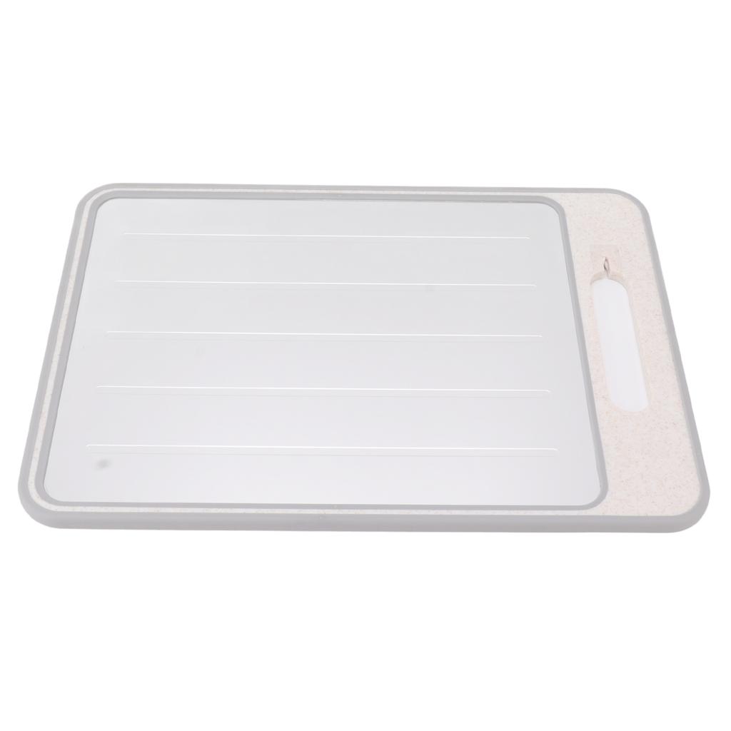 Double Sided Cutting Board Rapid Thawing and Grinding Plate with Knife Sharpener for Kitchen