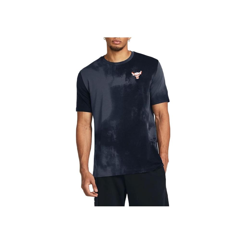 Under Armour Project Rock Sun Wash Training Graphic T-Shirt Men Tops Storm-Gray 1383297-044